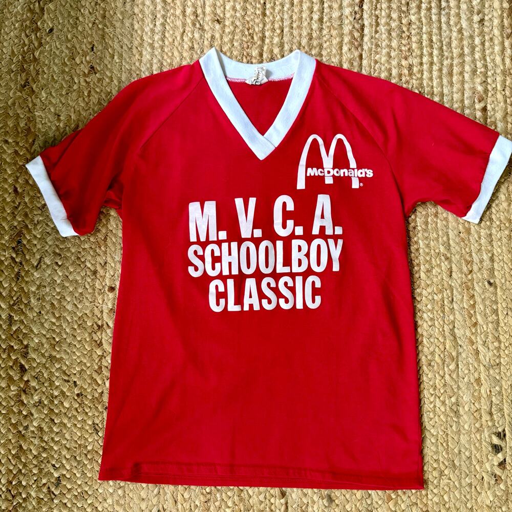Vintage 90s red softball jersey